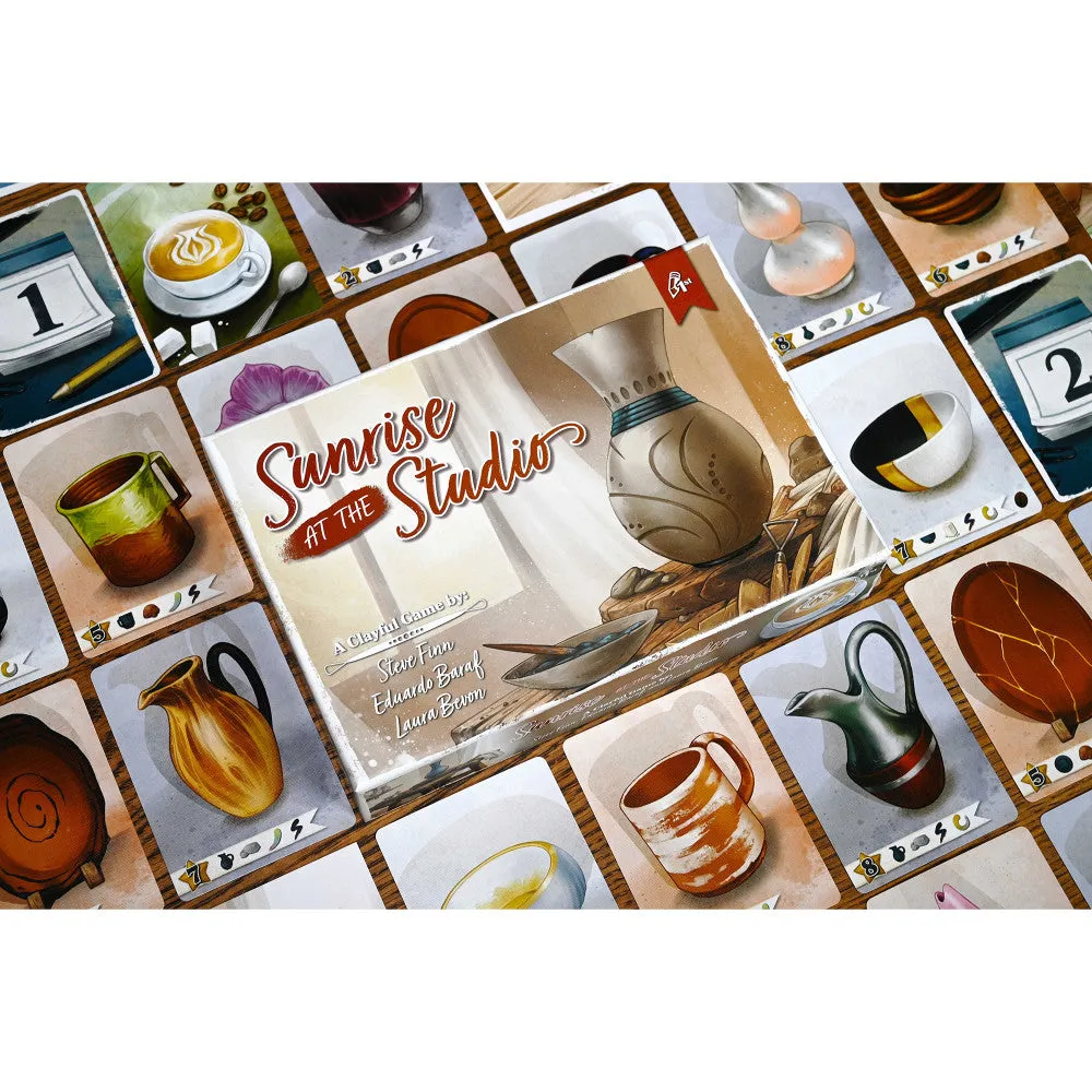 Pencil First Games: Sunrise at the Studio - Artistic Pottery Drafting Board Game