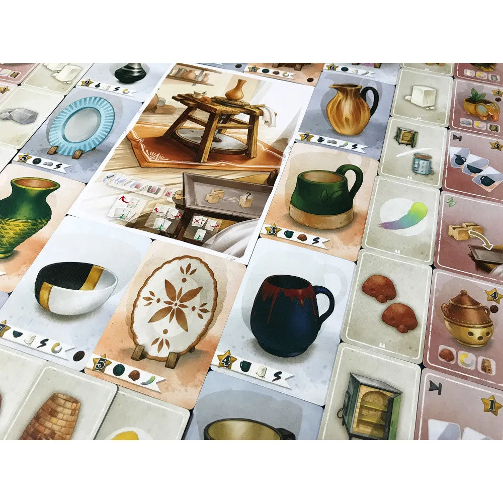 Pencil First Games: Sunrise at the Studio - Artistic Pottery Drafting Board Game