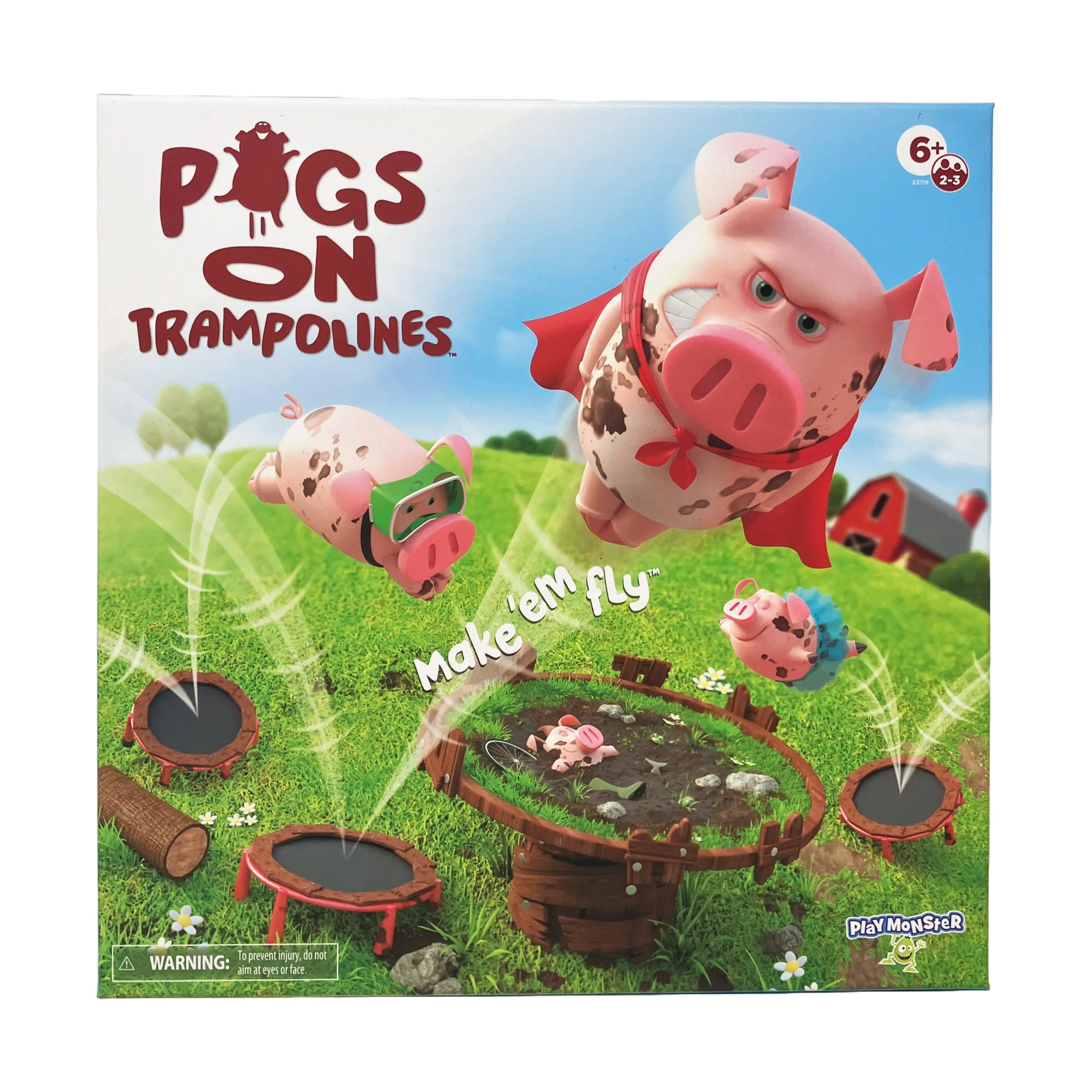 Pigs on Trampolines Bouncing Game