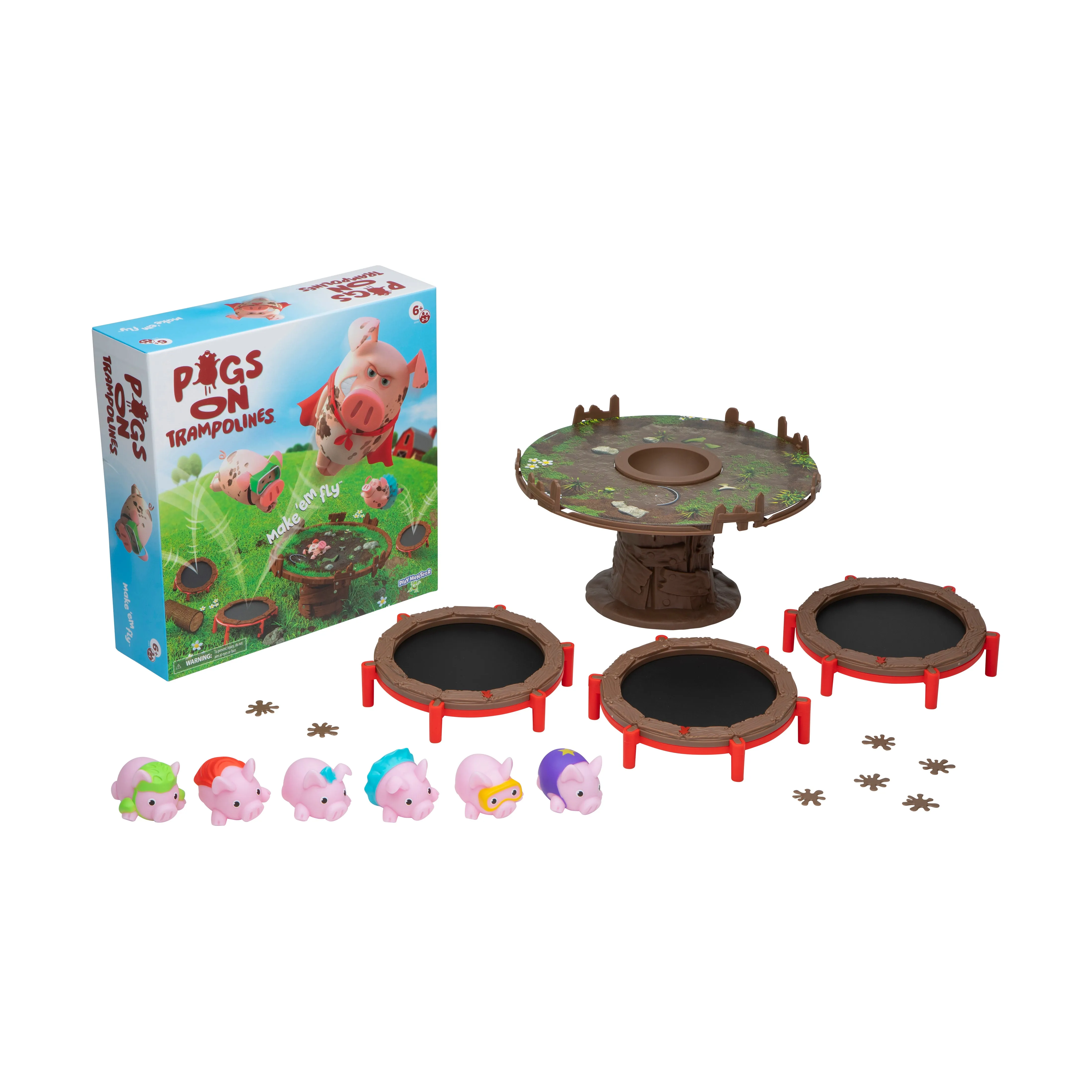 Pigs on Trampolines Bouncing Game