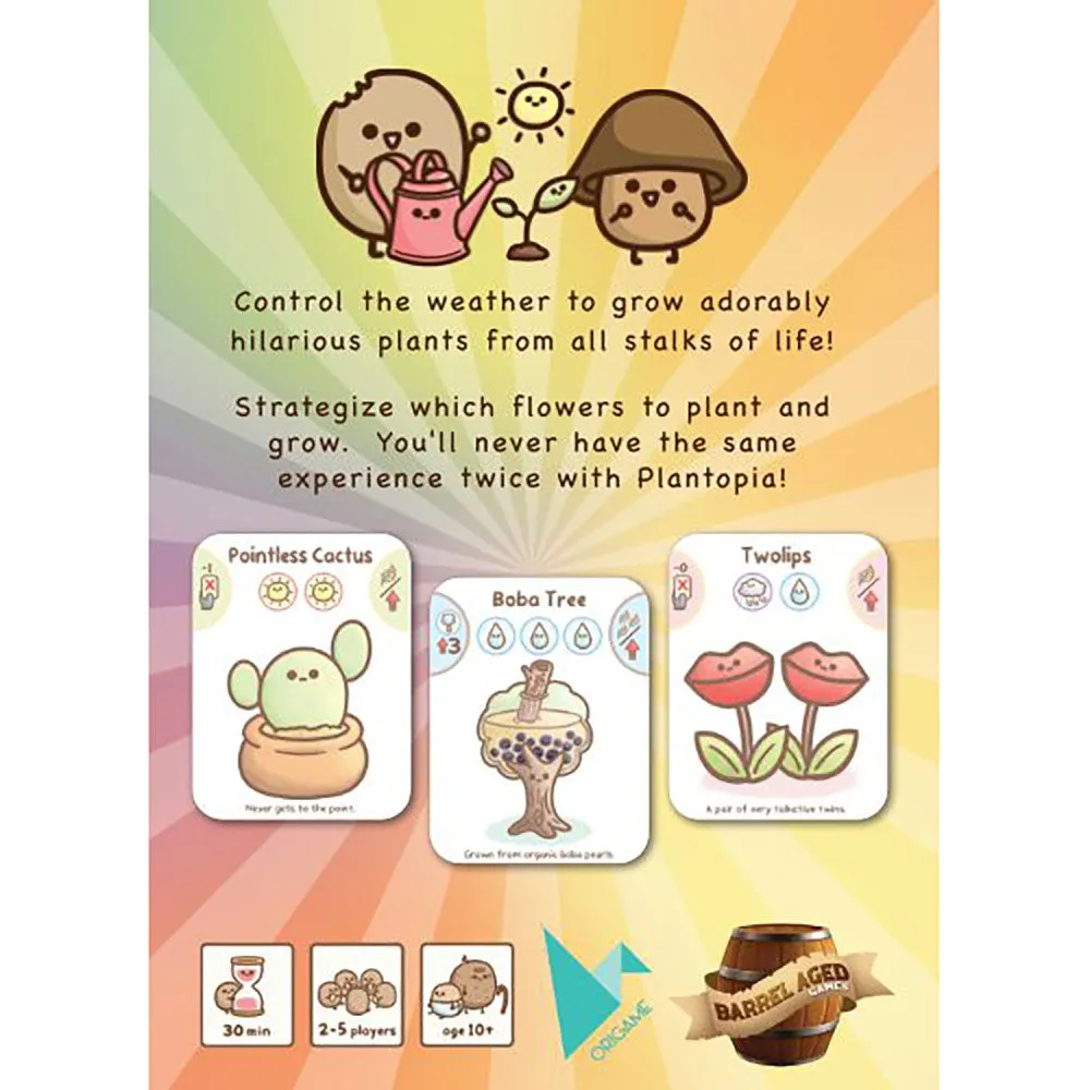 Plantopia Card Game by Barrel Aged Games, 2-5 Players, Ages 10 