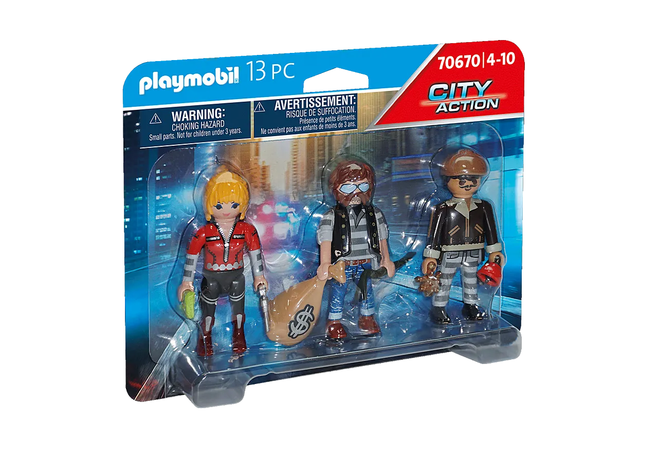 PLAYMOBIL 70670 Police-Thief Figure Set Wise - Kids Toys