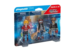 PLAYMOBIL 70670 Police-Thief Figure Set Wise - Kids Toys
