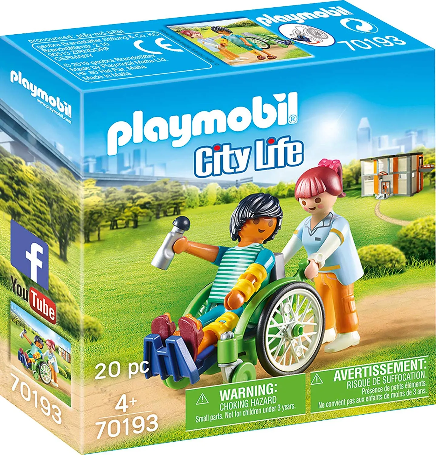 Playmobil Hospital-Patient in Wheelchair Wise - Kids Toys