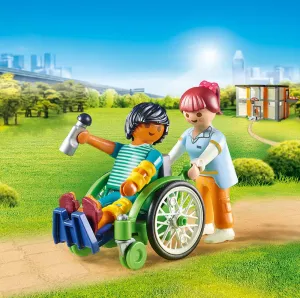 Playmobil Hospital-Patient in Wheelchair Wise - Kids Toys