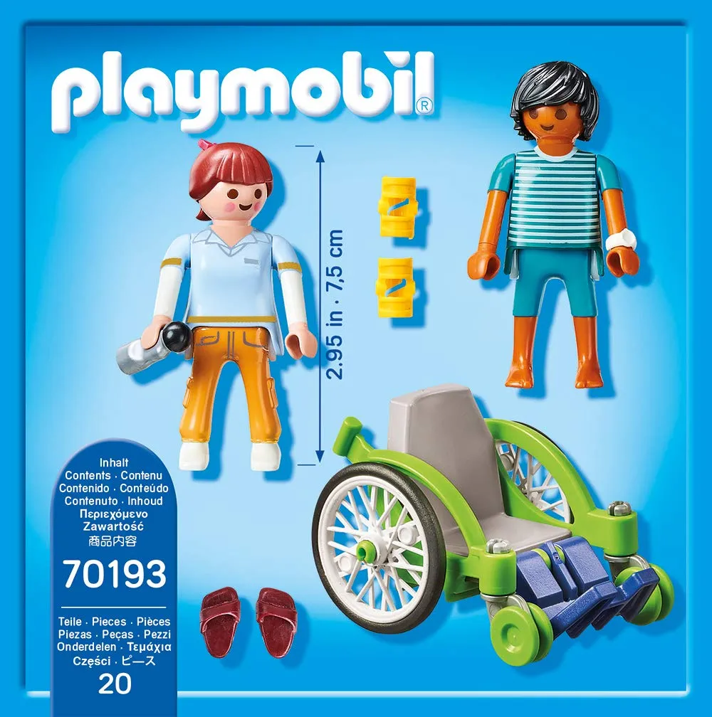Playmobil Hospital-Patient in Wheelchair Wise - Kids Toys