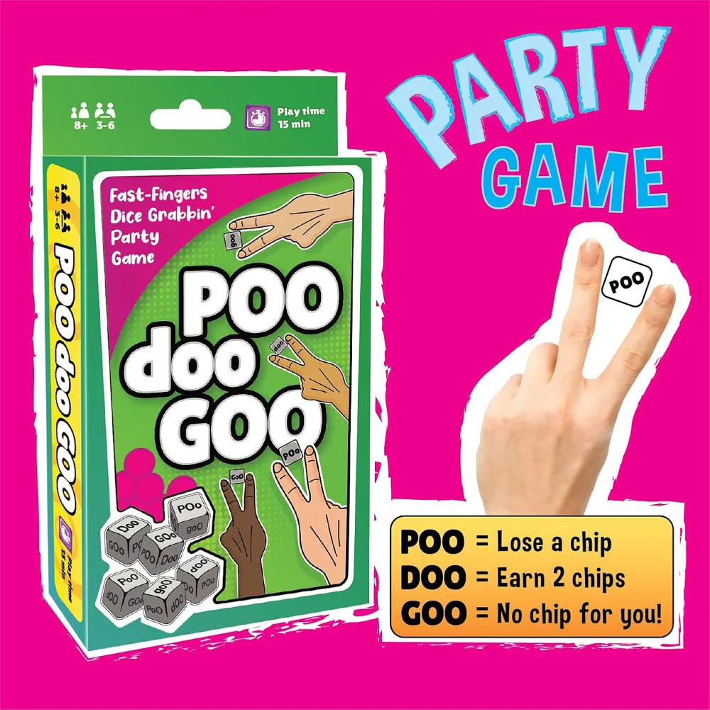 Poo Doo Goo Fast-Fingers Dice Party Game for Ages 8 