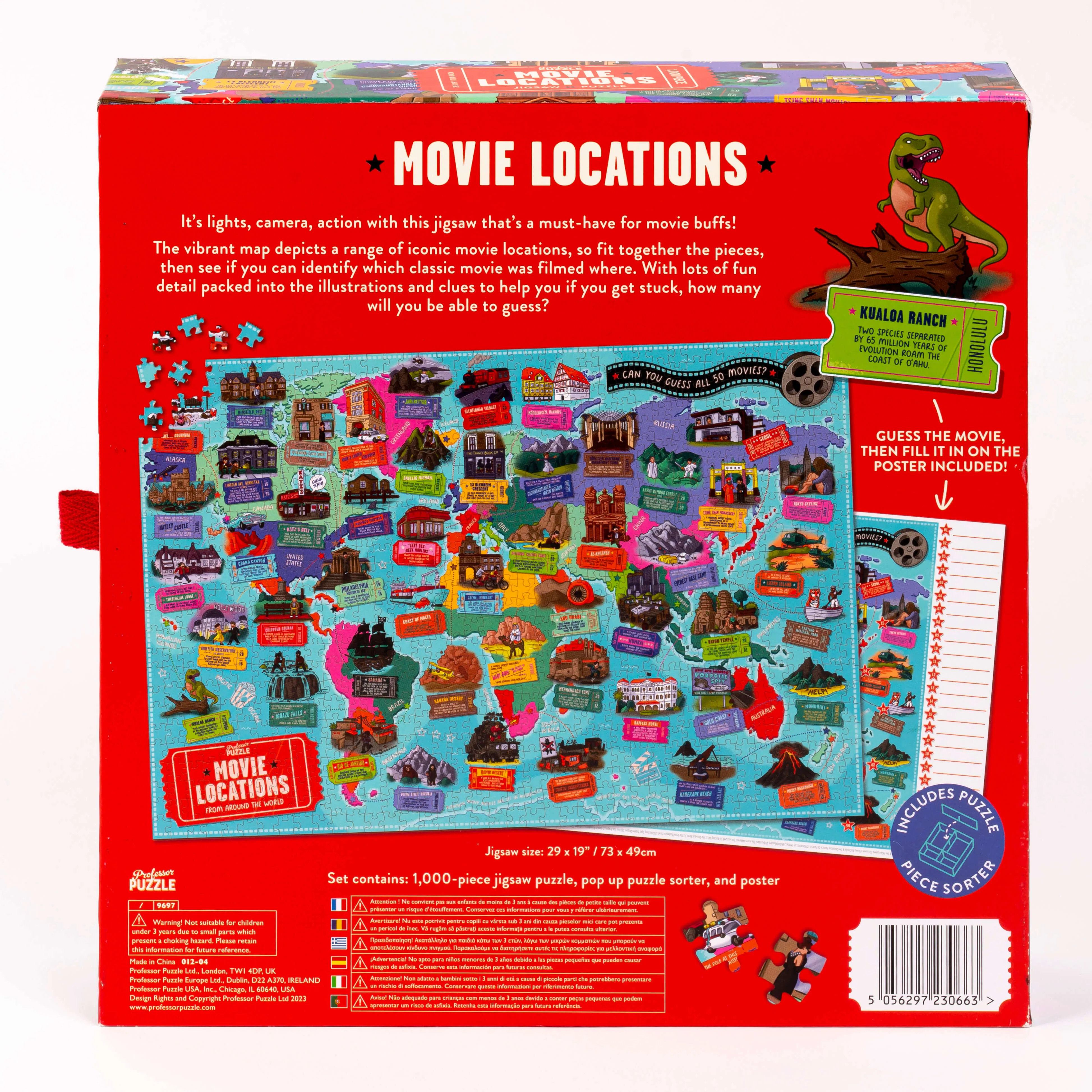 Professor Puzzle Movie Locations 1000pc Jigsaw Puzzle