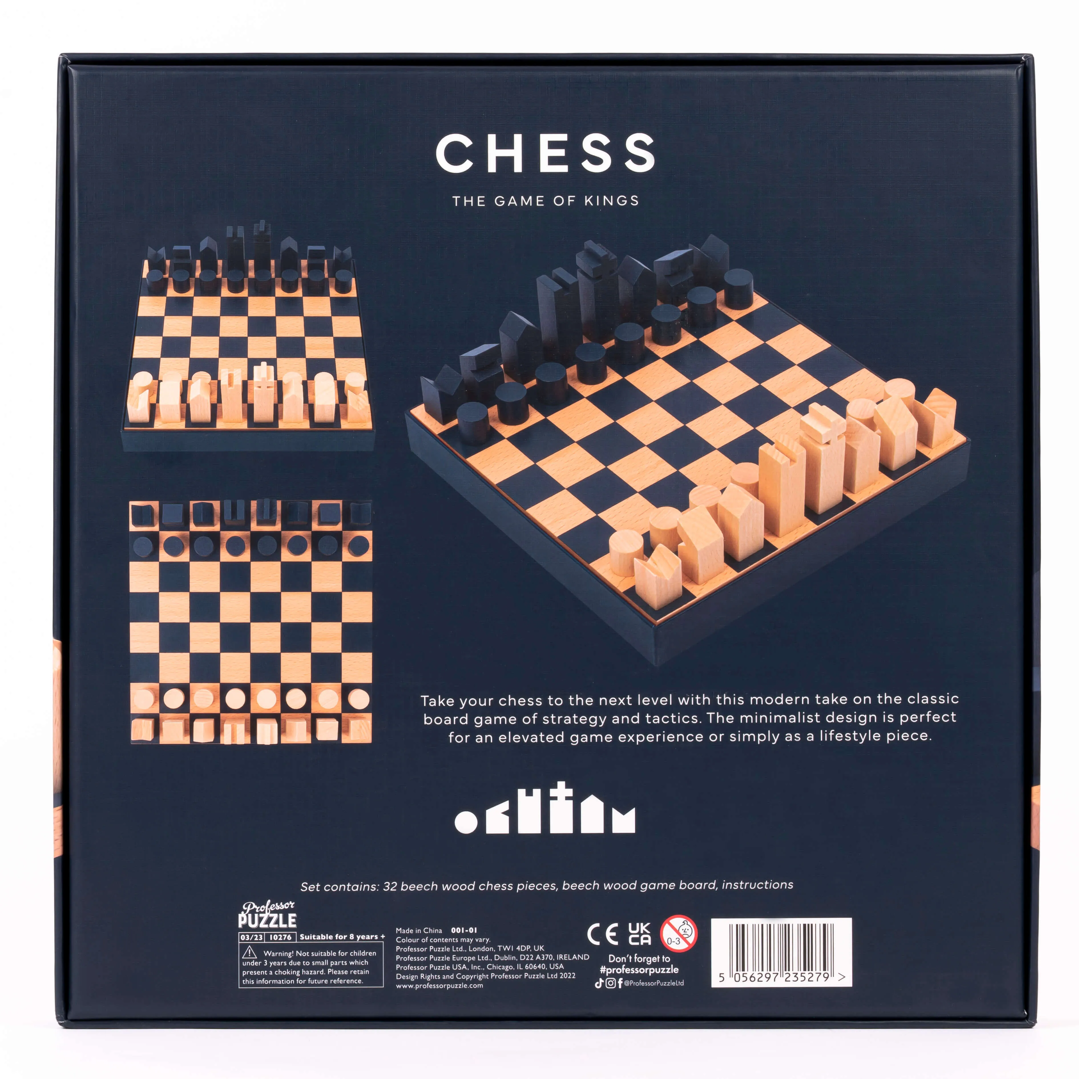 Regal Games Deluxe Wooden Chess Set with Inlaid Walnut Board