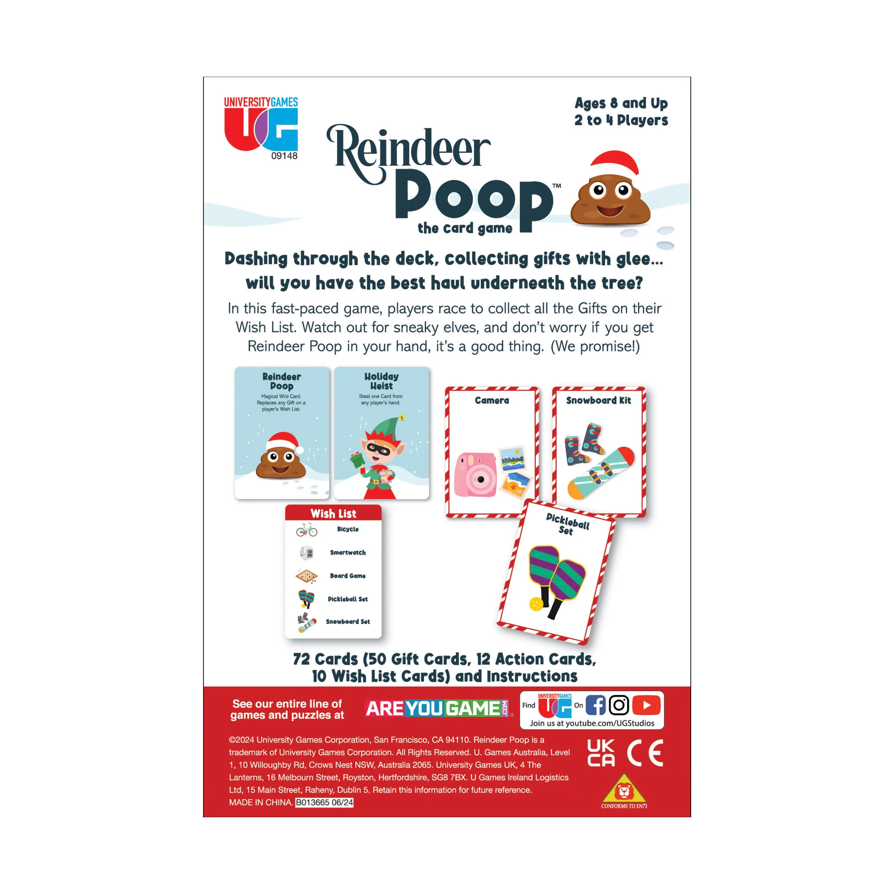 Reindeer Poop Festive Family Card Game