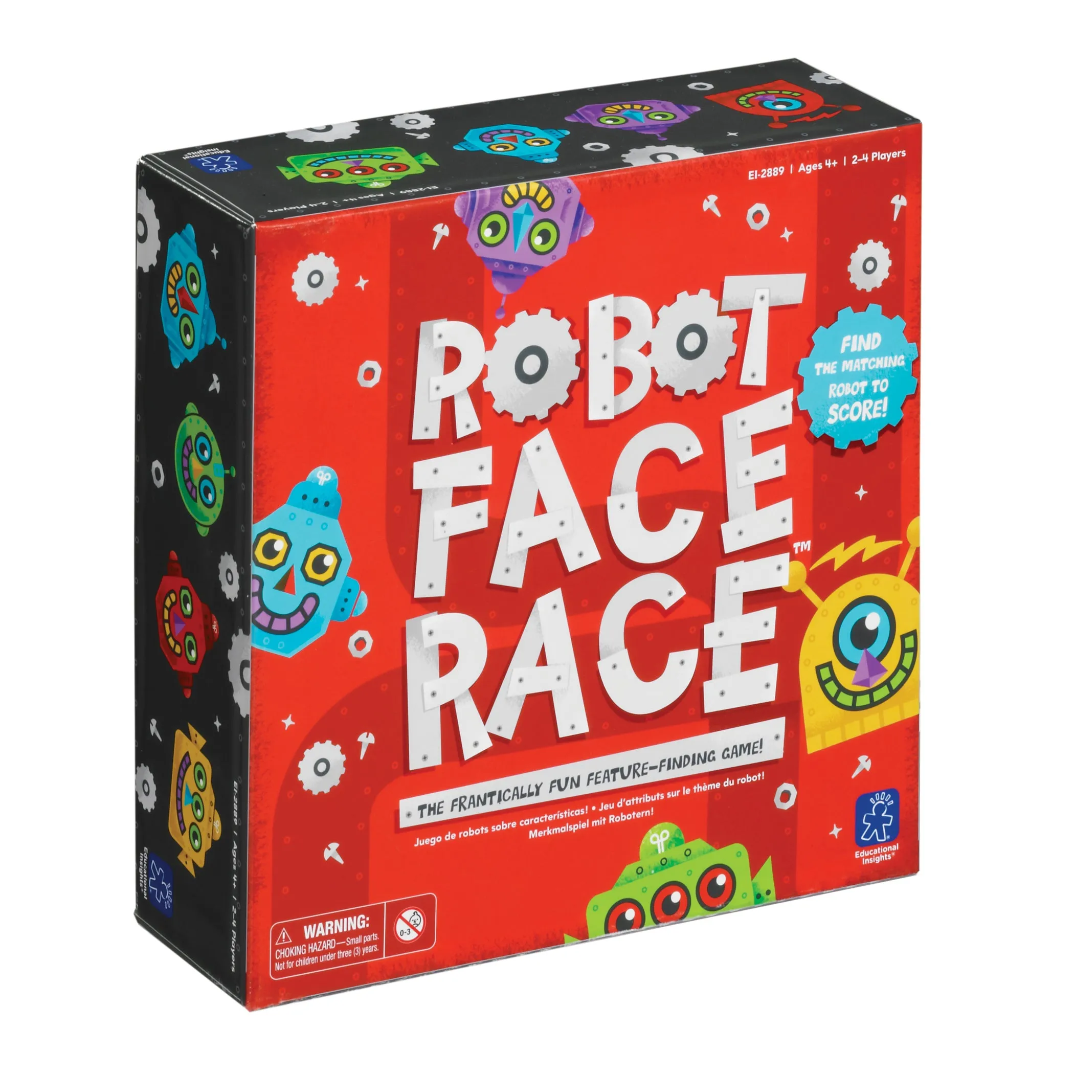 Robot Face Race Game: Color Matching Family Board Game