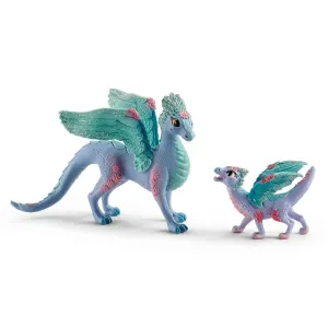 SCHLEICH 70592 Blossom Dragon Mother and Child Figure