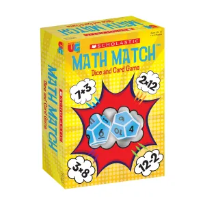Scholastic Math Match Dice and Card Game - Educational Fun for Ages 6 