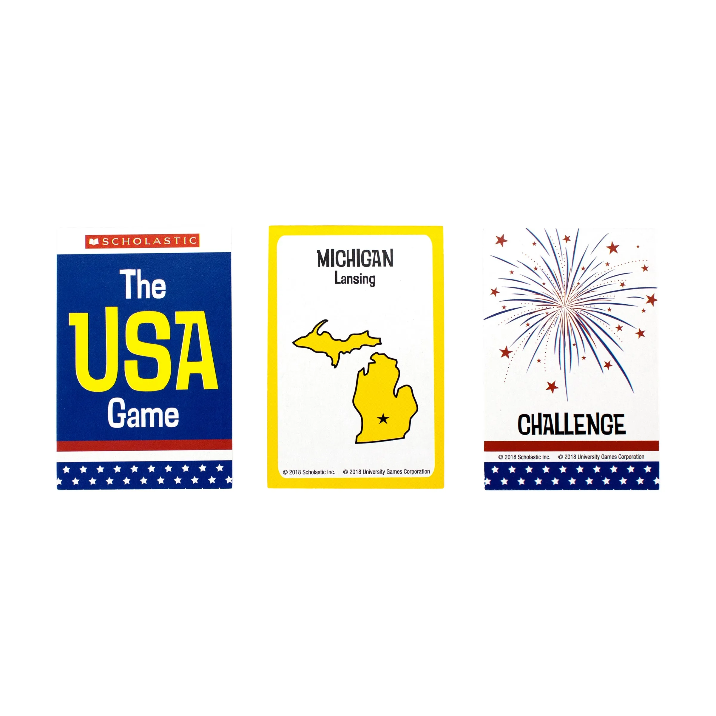 Scholastic USA Geography Showdown - Educational Card Game in a Tin
