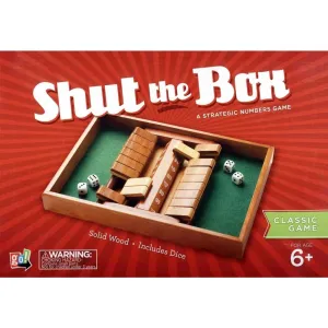Shut the Box 4-Way Play Wooden Dice Game