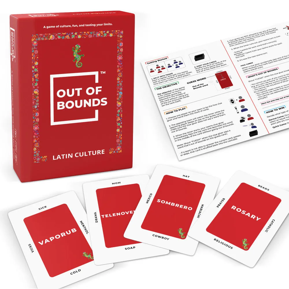 Simpli Gaming Out of Bounds: Latin Culture Card Game, Ages 13 