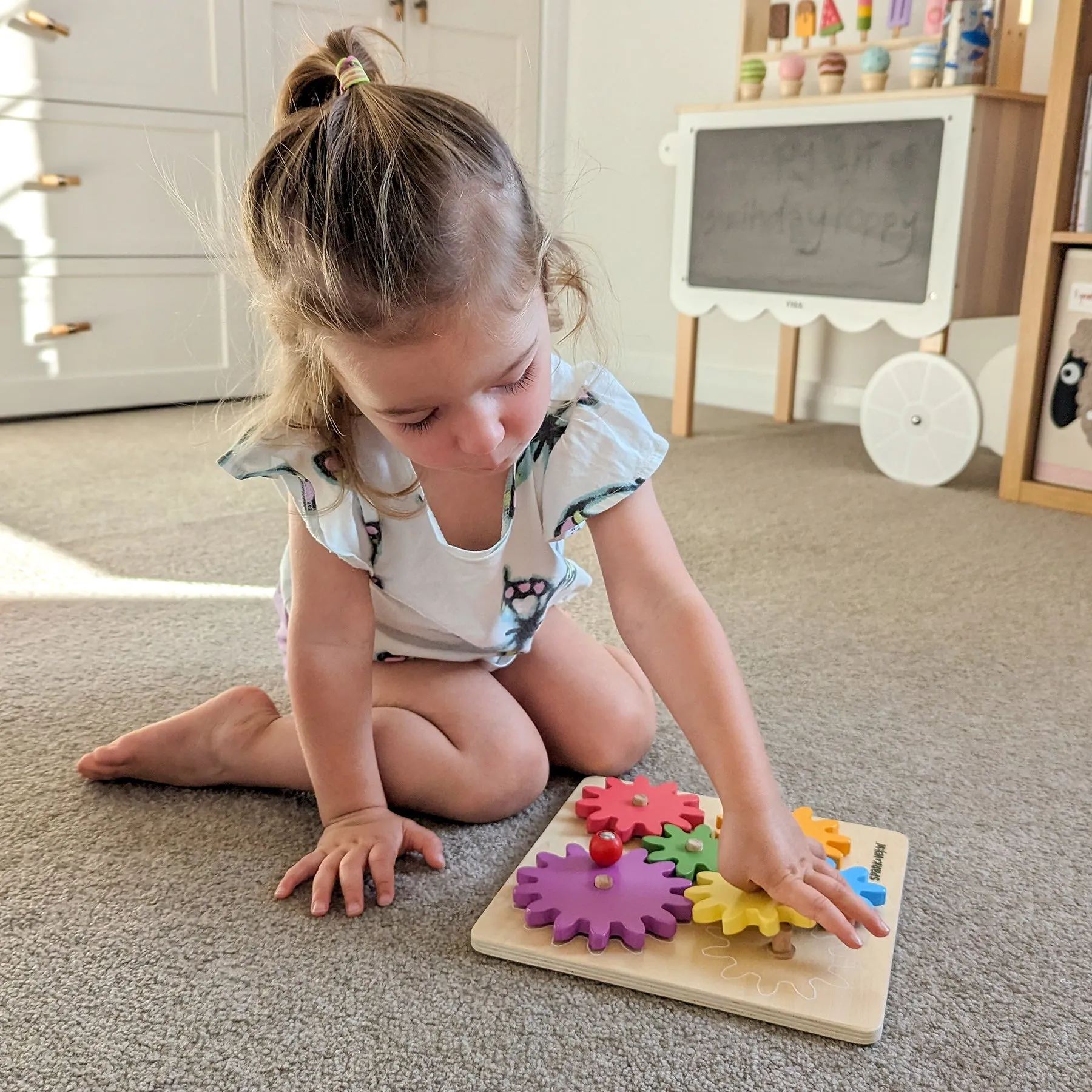 Spark & Wow Spinny Gears - Vibrant Wooden Gear Puzzle