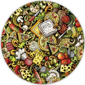 Spin Flip Dual-Themed Concentric Puzzle - Ice Cream & Pizza - 14 Rings