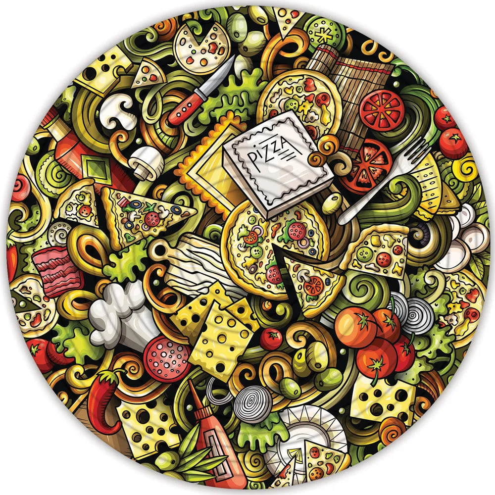 Spin Flip Dual-Themed Concentric Puzzle - Ice Cream & Pizza - 14 Rings