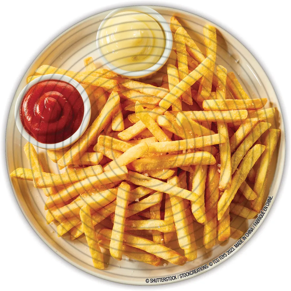 Spin Flip Puzzle: Burger & Fries - 14 Rings - Double-Sided Challenge