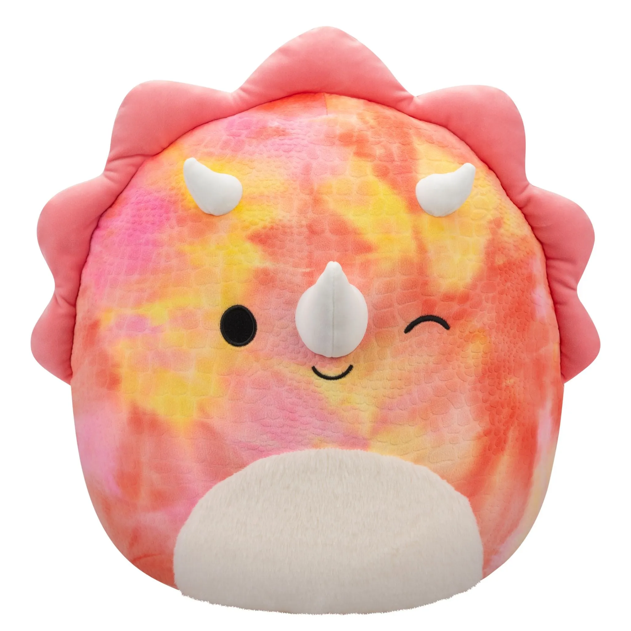 Squishmallows 16 Inch Plush Trinity The Pink Tye Dye Triceratops