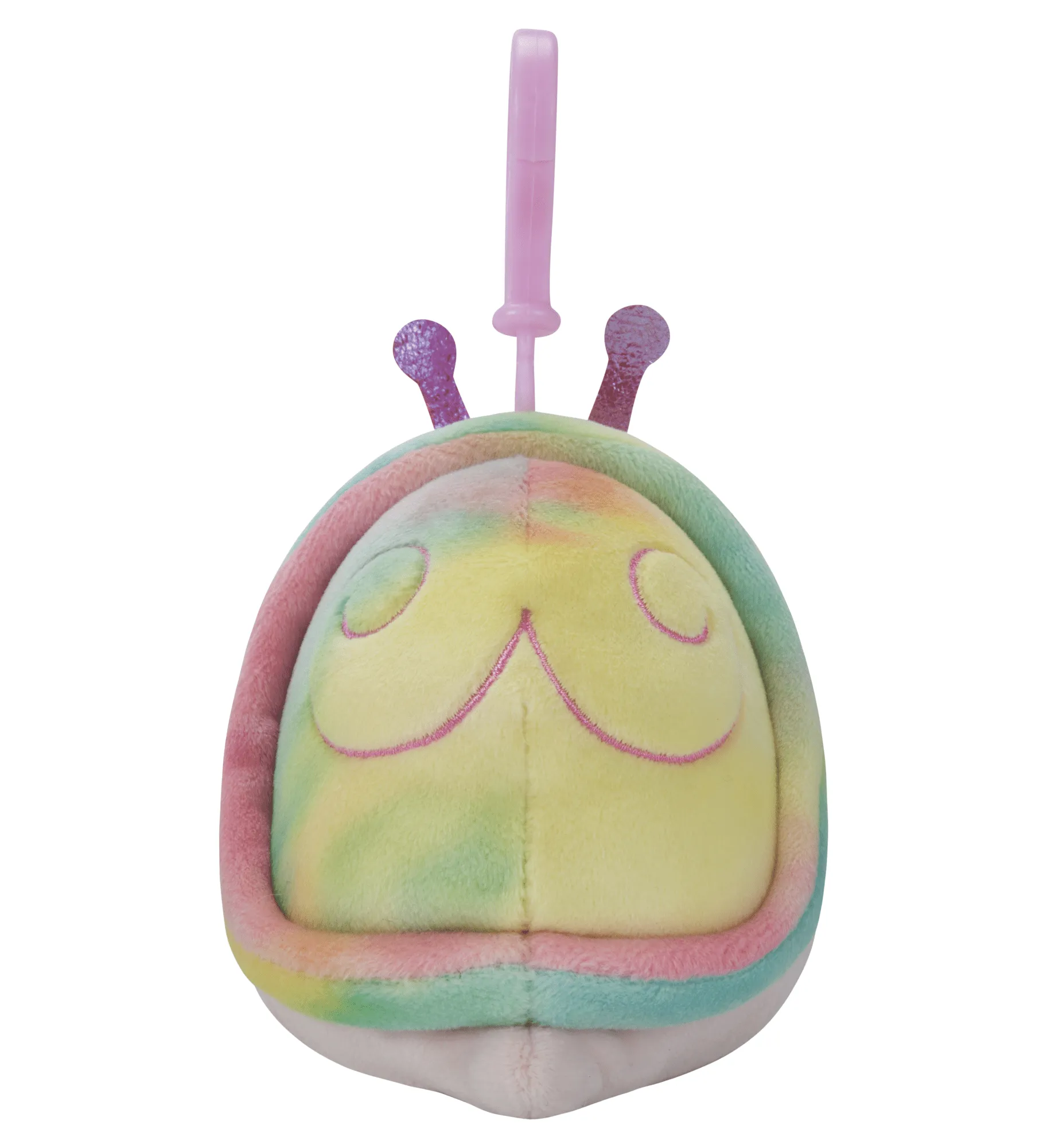 Squishmallows 3.5 Inch Plush S15 Clip-On Silvina Winking Pink Snail