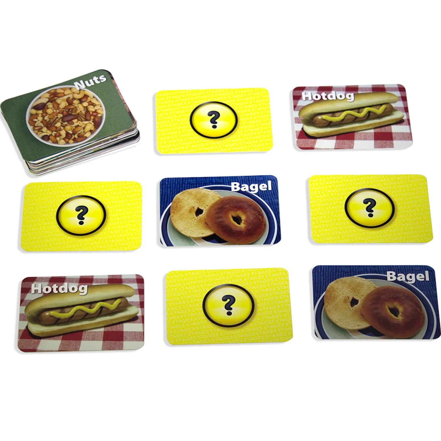 Stages Learning Materials Memory Match Game - Food Trio