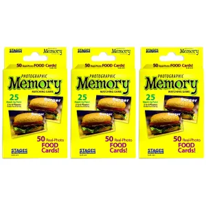 Stages Learning Materials Memory Match Game - Food Trio