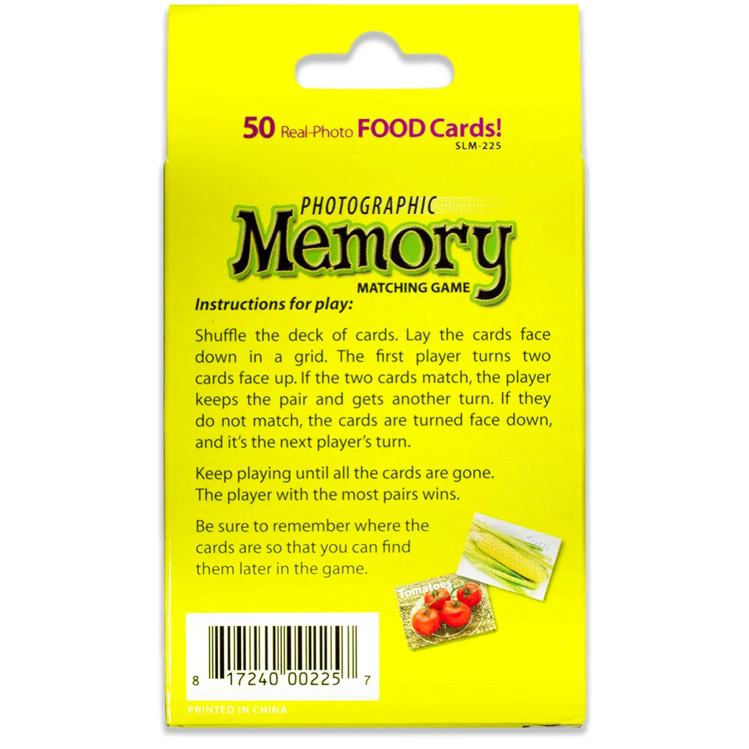 Stages Learning Materials Memory Match Game - Food Trio