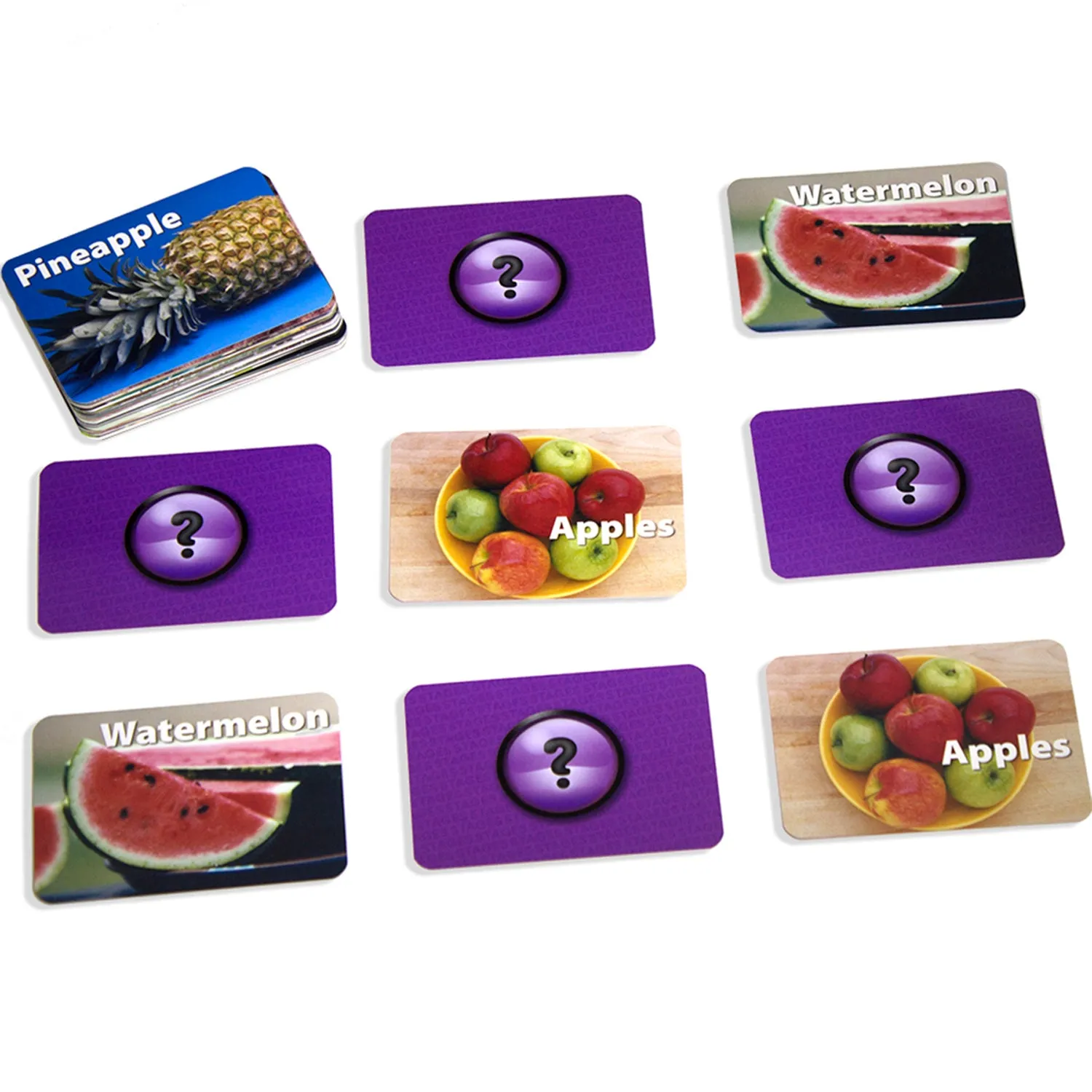Stages Learning Materials - Photographic Memory Matching Game - Fruit & Vegetables - Pack of 3