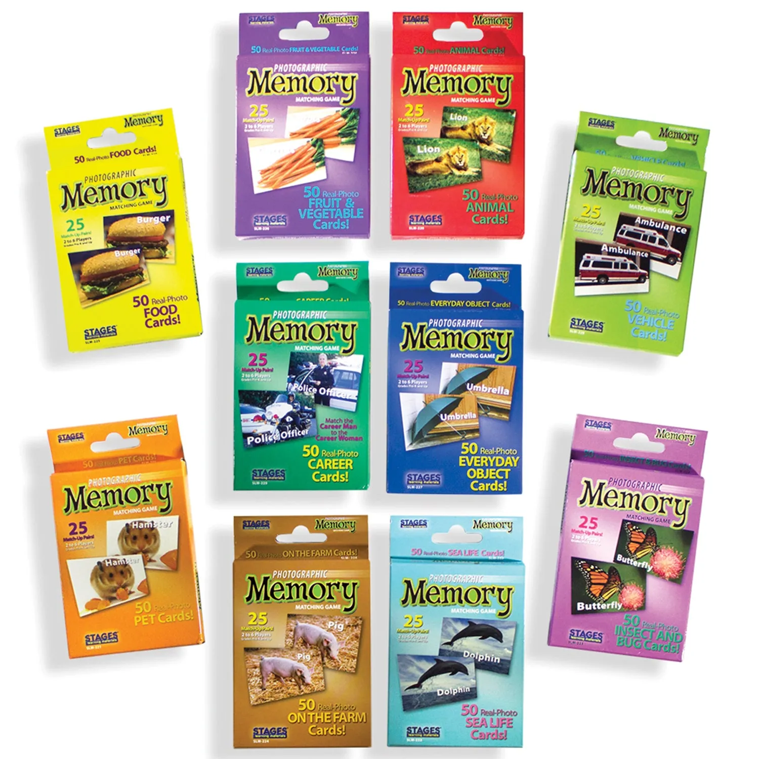 Stages Learning Materials - Photographic Memory Matching Games - Set of 10