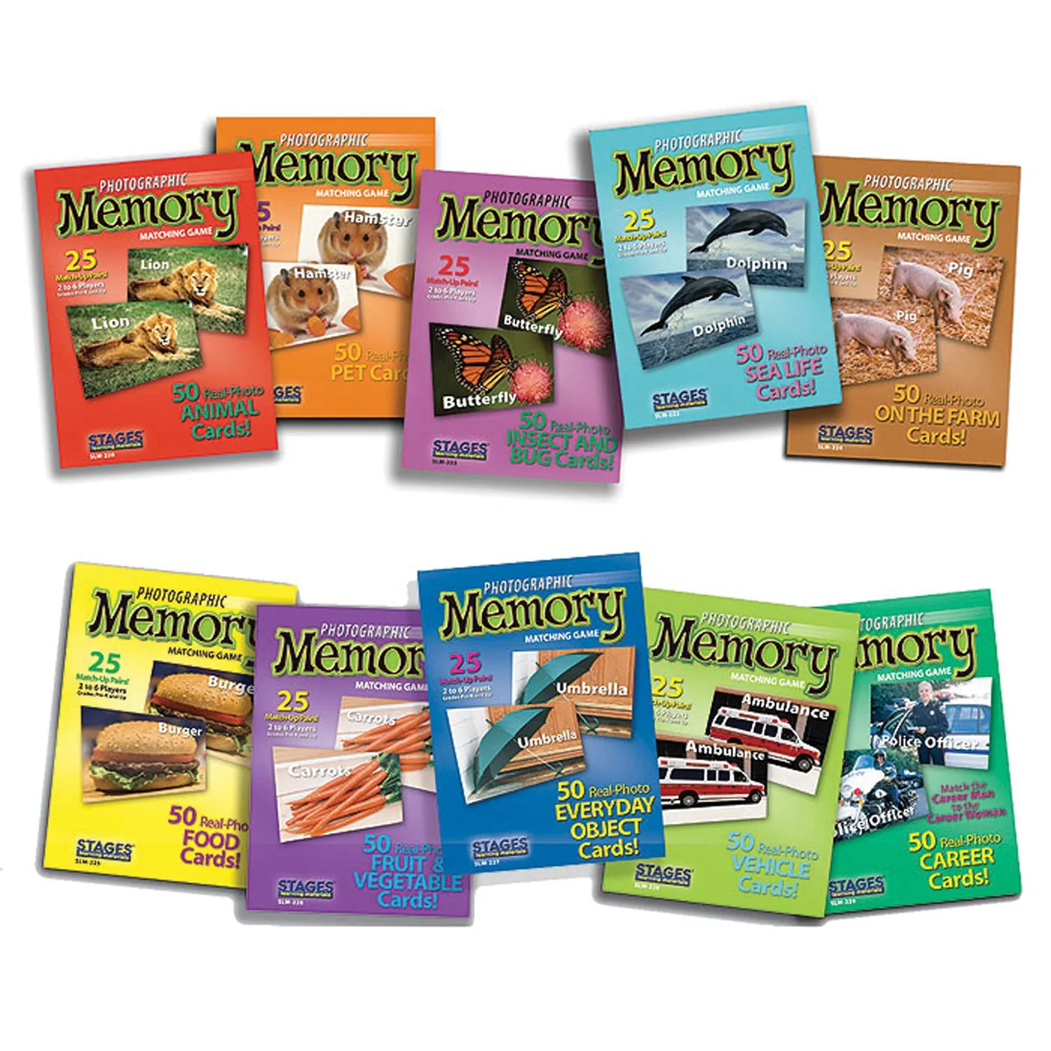 Stages Learning Materials - Photographic Memory Matching Games - Set of 10