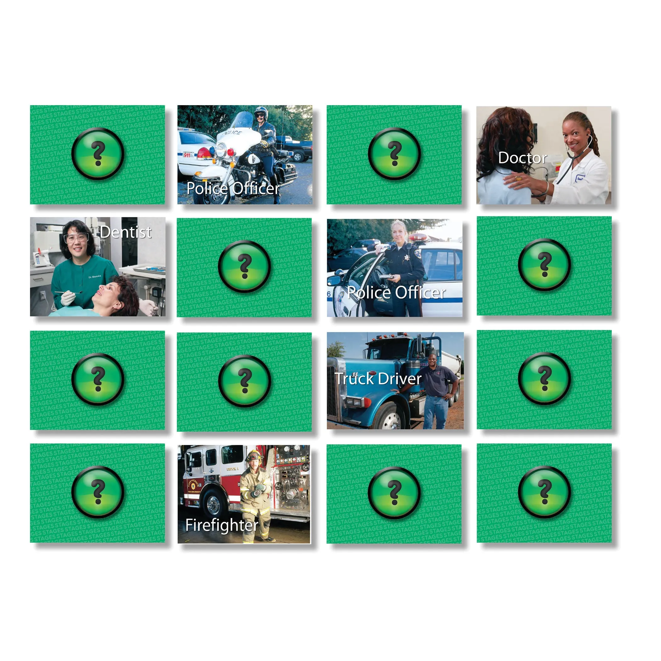 Stages Learning Memory Match - Careers Photographic Game - Triple Pack