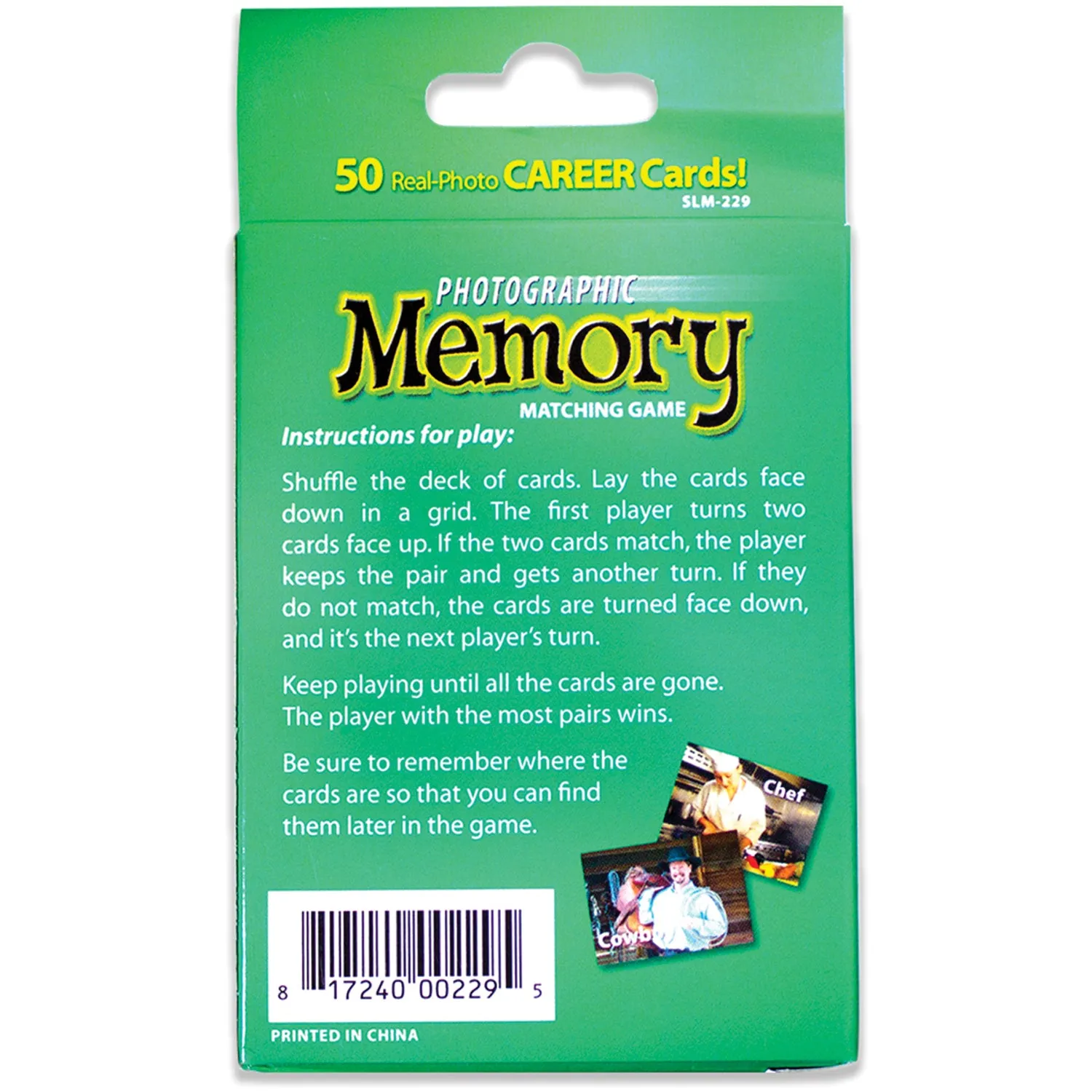 Stages Learning Memory Match - Careers Photographic Game - Triple Pack