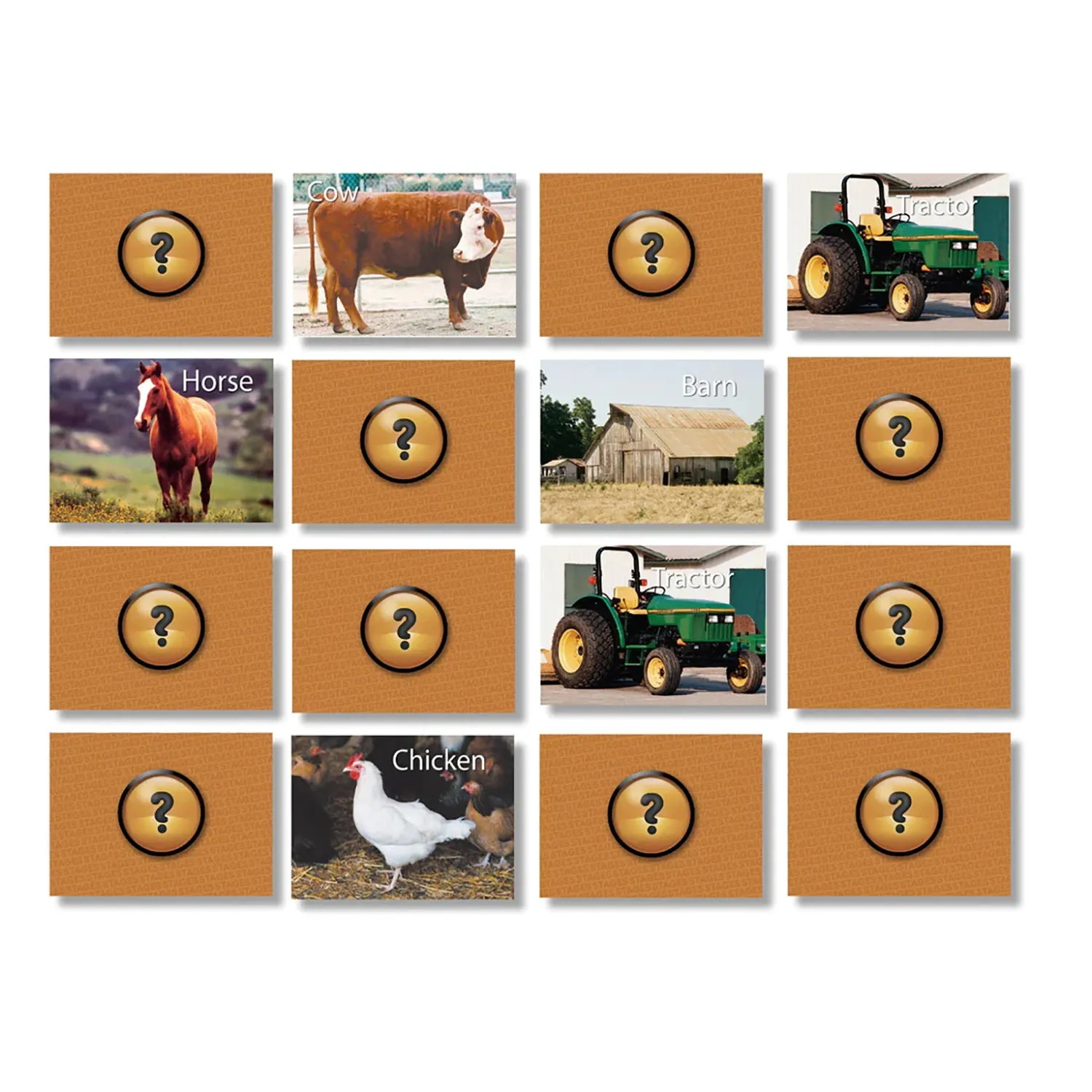 Stages Learning On the Farm Photographic Memory Matching Game - 3-Pack