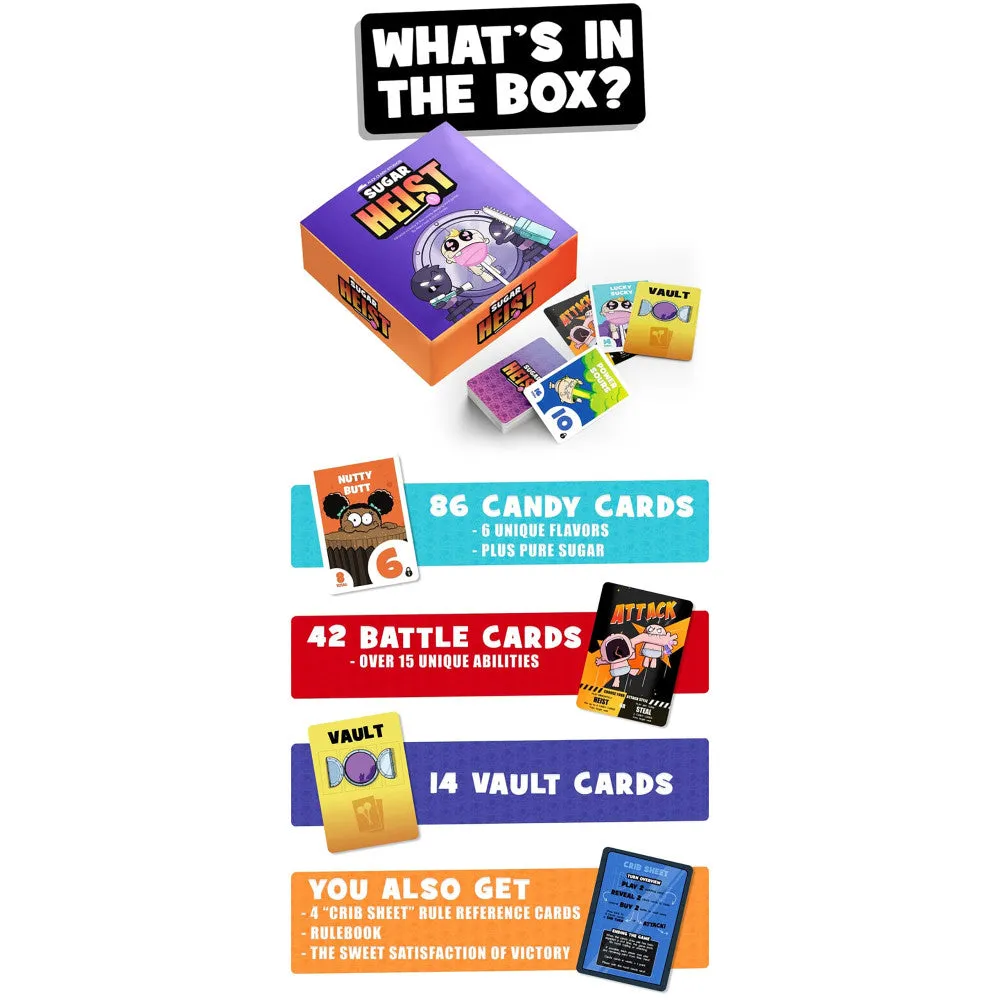 Sugar Heist: Comedic Confectionery Card Game, Ages 12 
