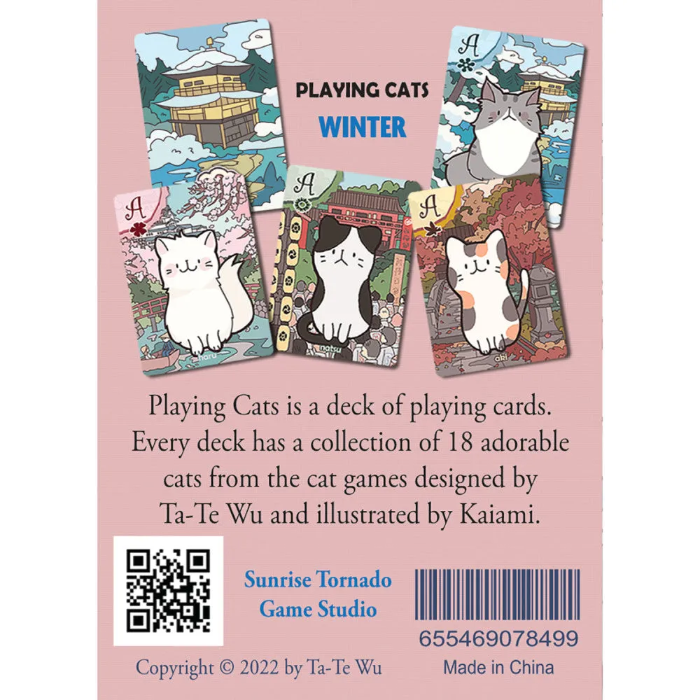 Sunrise Tornado: Playing Cats - Magical Winter Card Deck