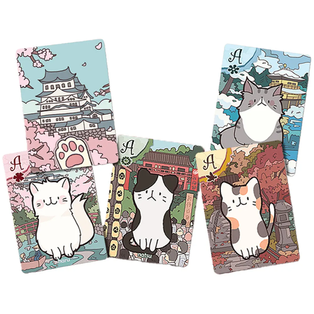 Sunrise Tornado: Playing Cats - Spring - Whimsical Cat-Themed Card Deck