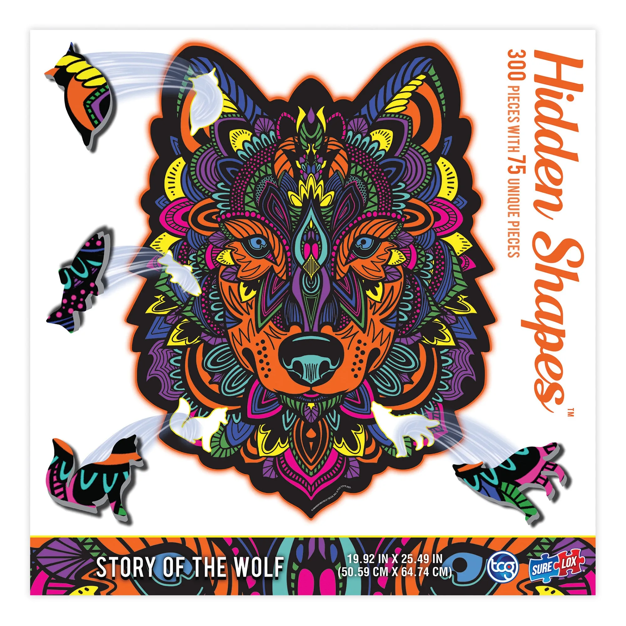 Sure-Lox Hidden Shapes Wolf Jigsaw Puzzle - 300 pc