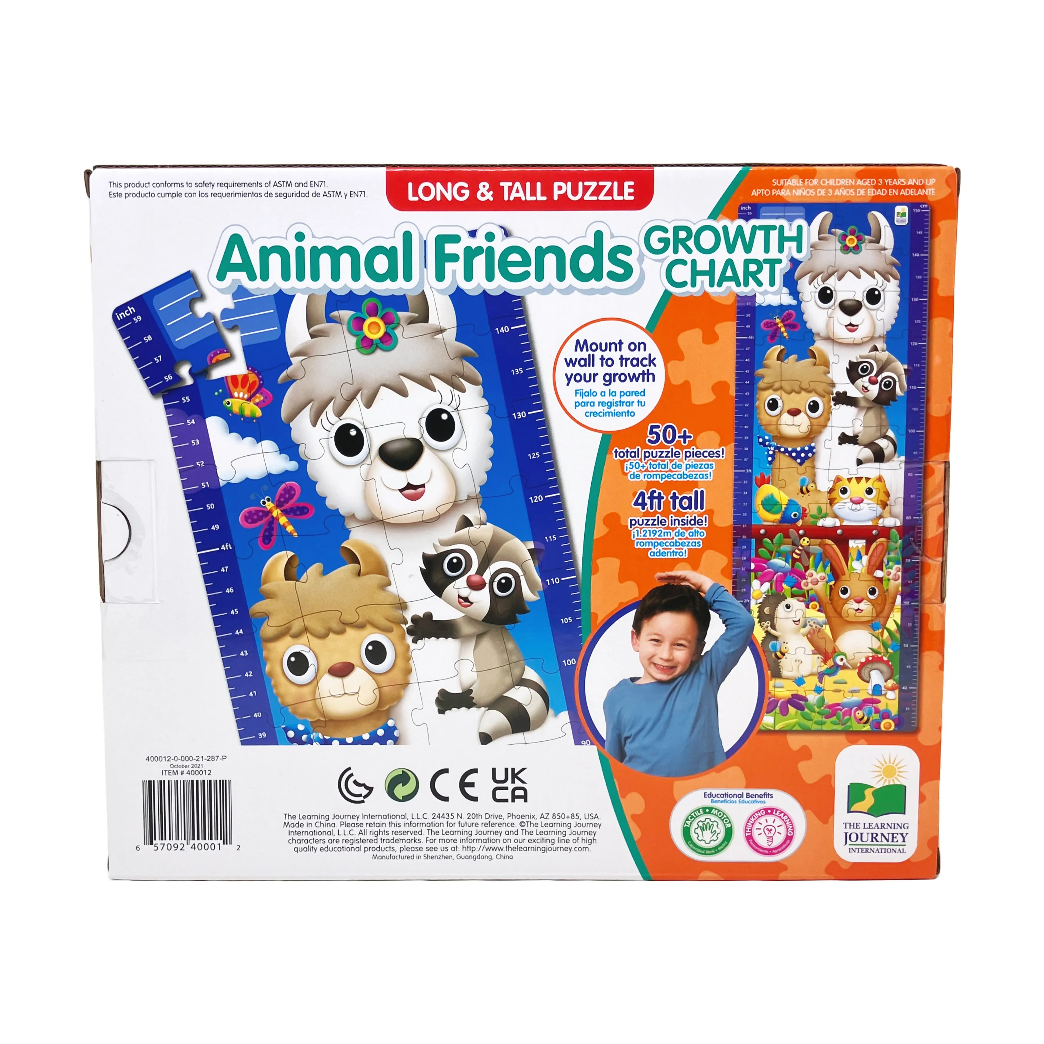 The Learning Journey Long & Tall Animal Friends Growth Chart Puzzle - 50  pc