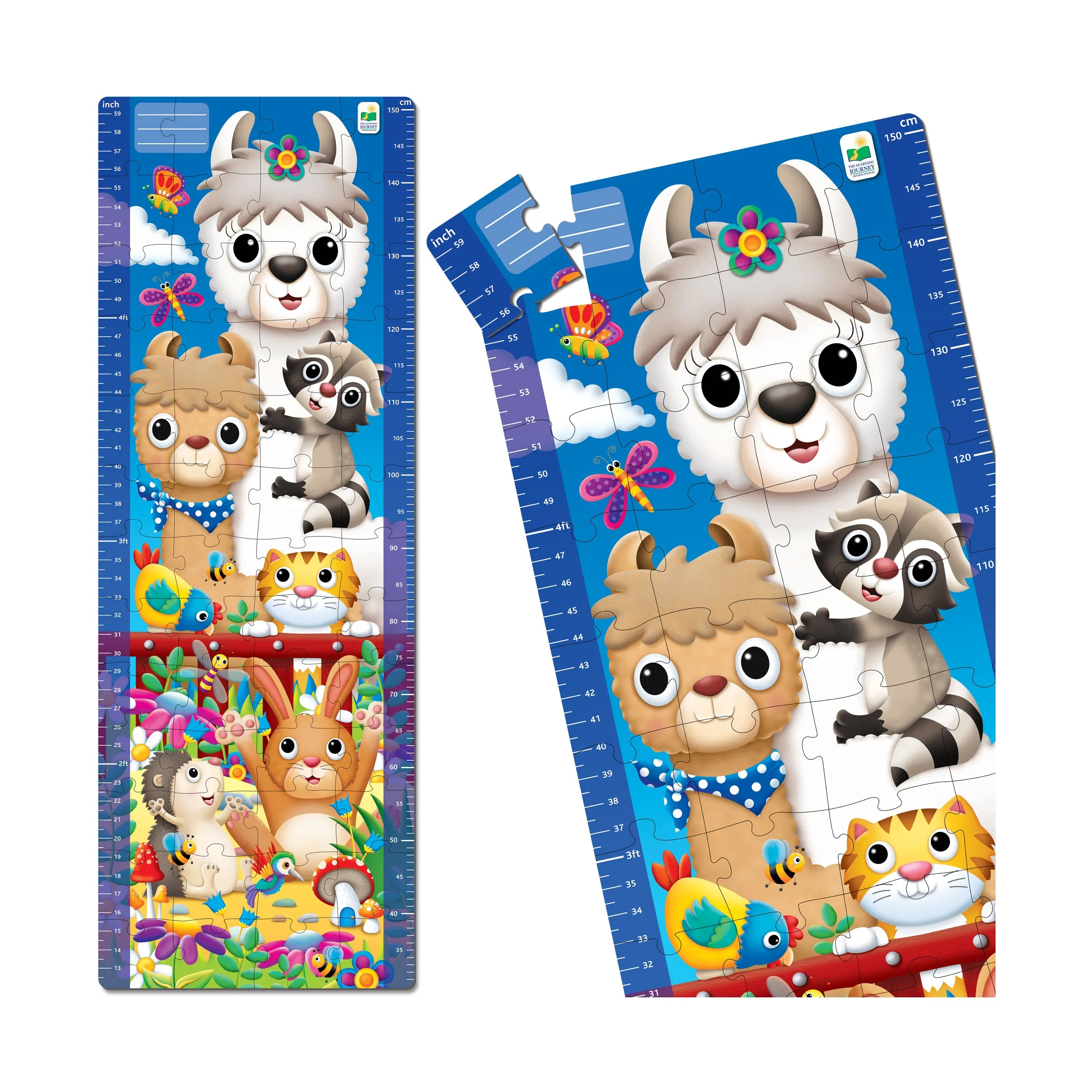 The Learning Journey Long & Tall Animal Friends Growth Chart Puzzle - 50  pc
