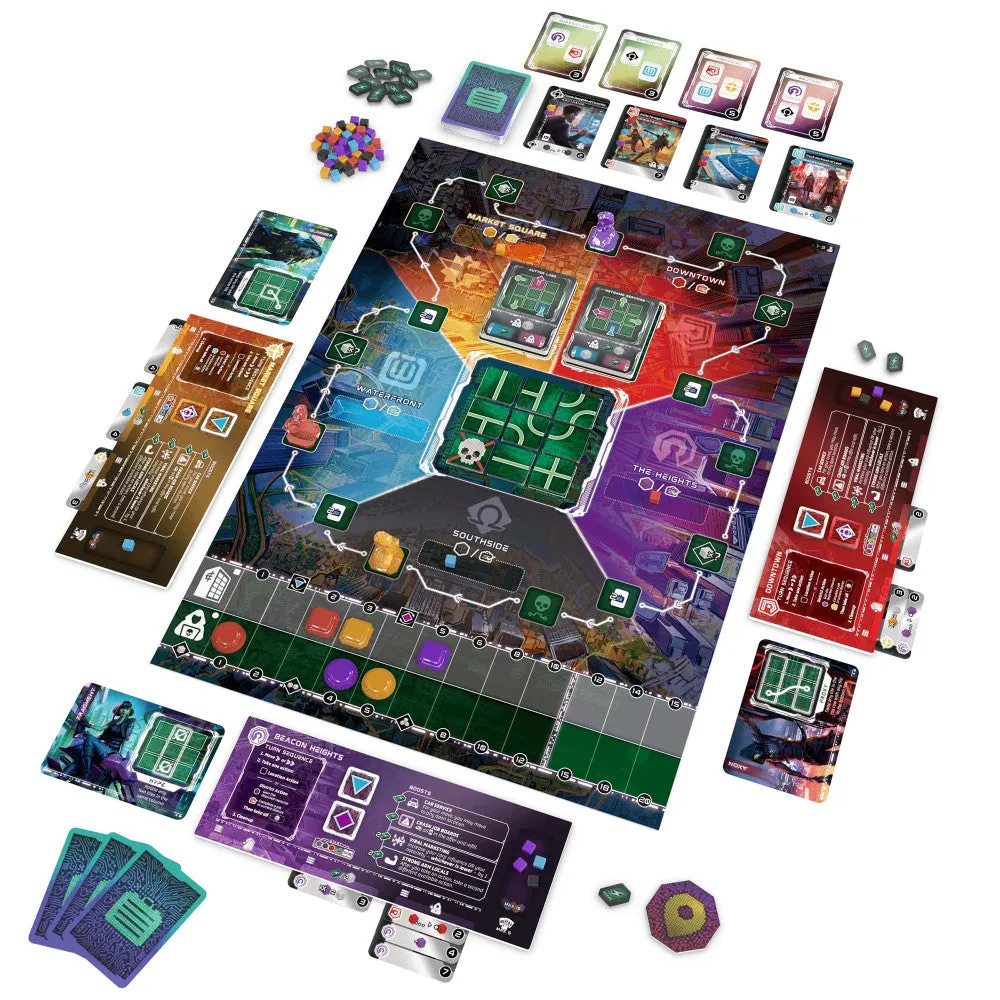 Thunderworks Games: Metrorunner - Ultimate Cyberpunk Strategy Board Game