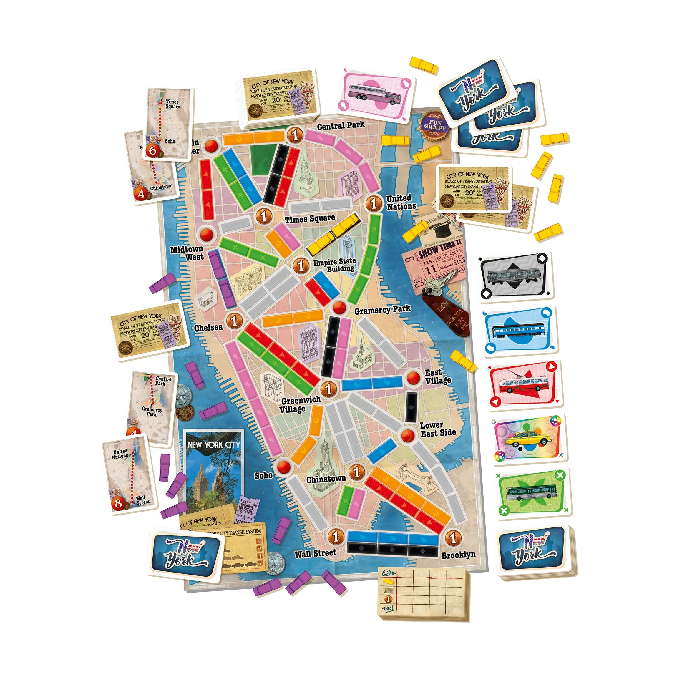 Ticket to Ride: New York - Fast-Paced Taxi Cab Strategy Game