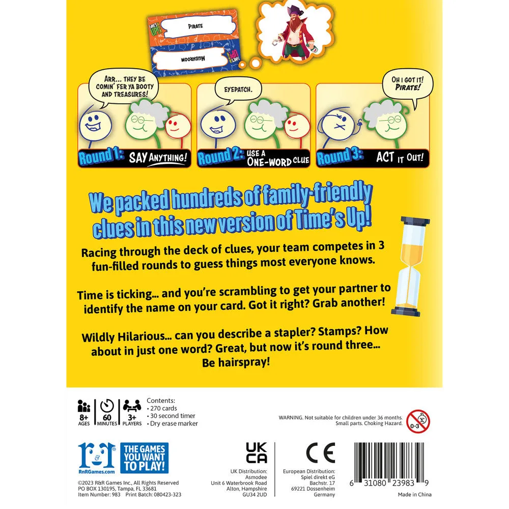 Time's Up! Family Edition - Interactive Word Guessing Card Game, Ages 8 