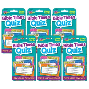 TREND Bible Times Quiz Challenge Cards, Multipack of 6