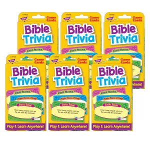 TREND Bible Trivia Challenge Cards, Ultimate Quiz Pack of 6