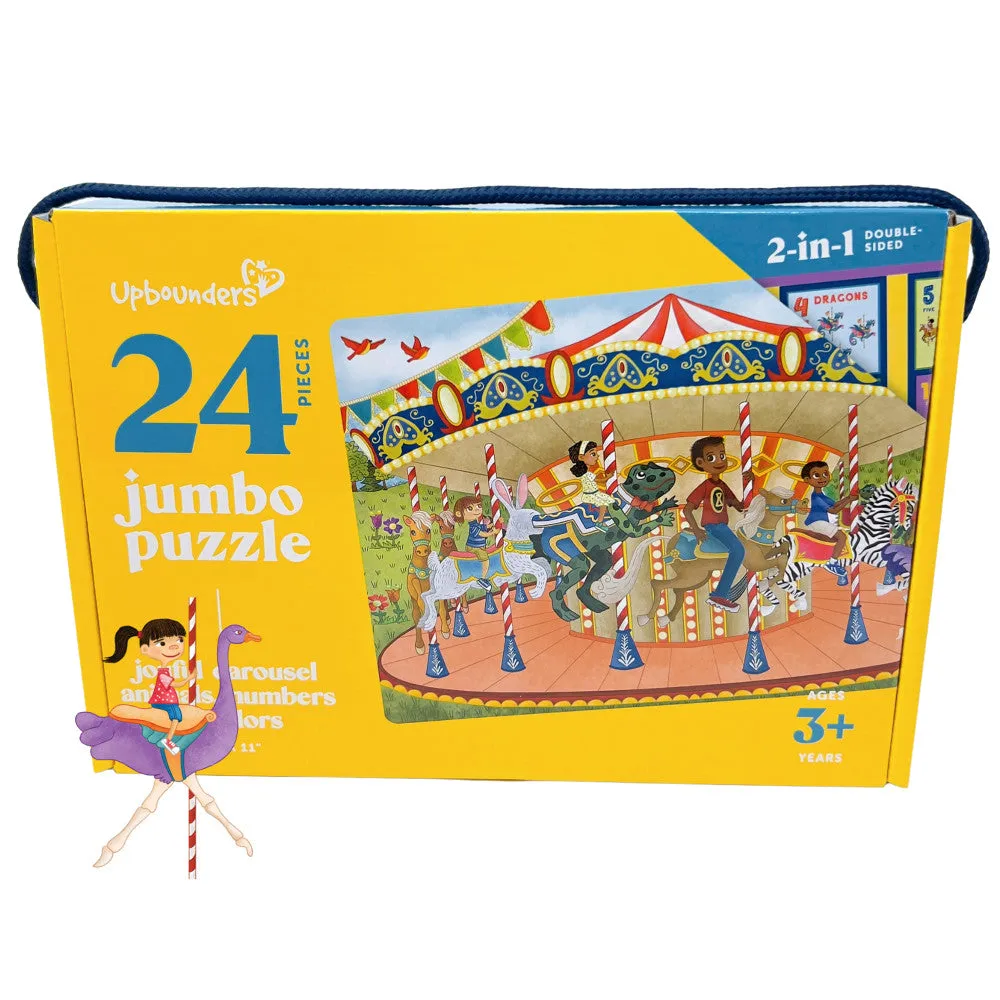 Upbounders Joyful Carousel Animals Puzzle - Educational Toy for Ages 3-5