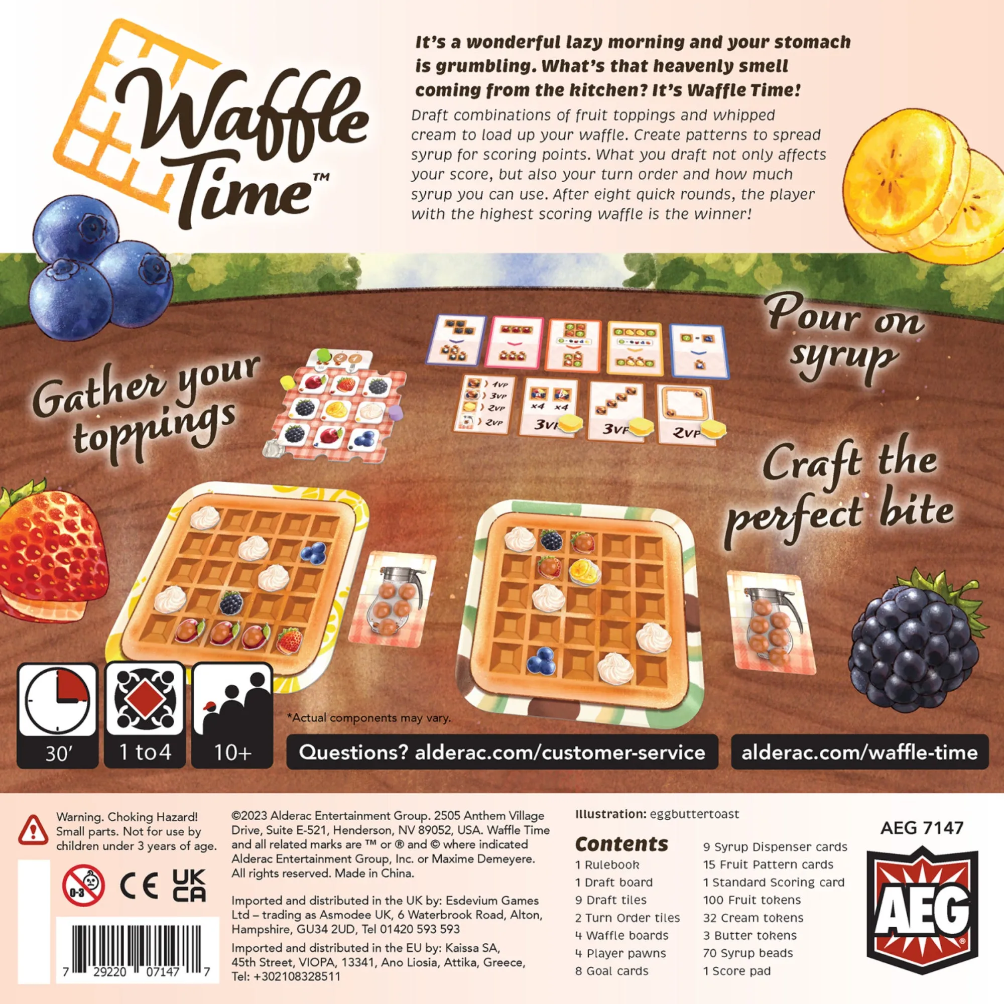 Waffle Time Family Tile Placement Strategy Game