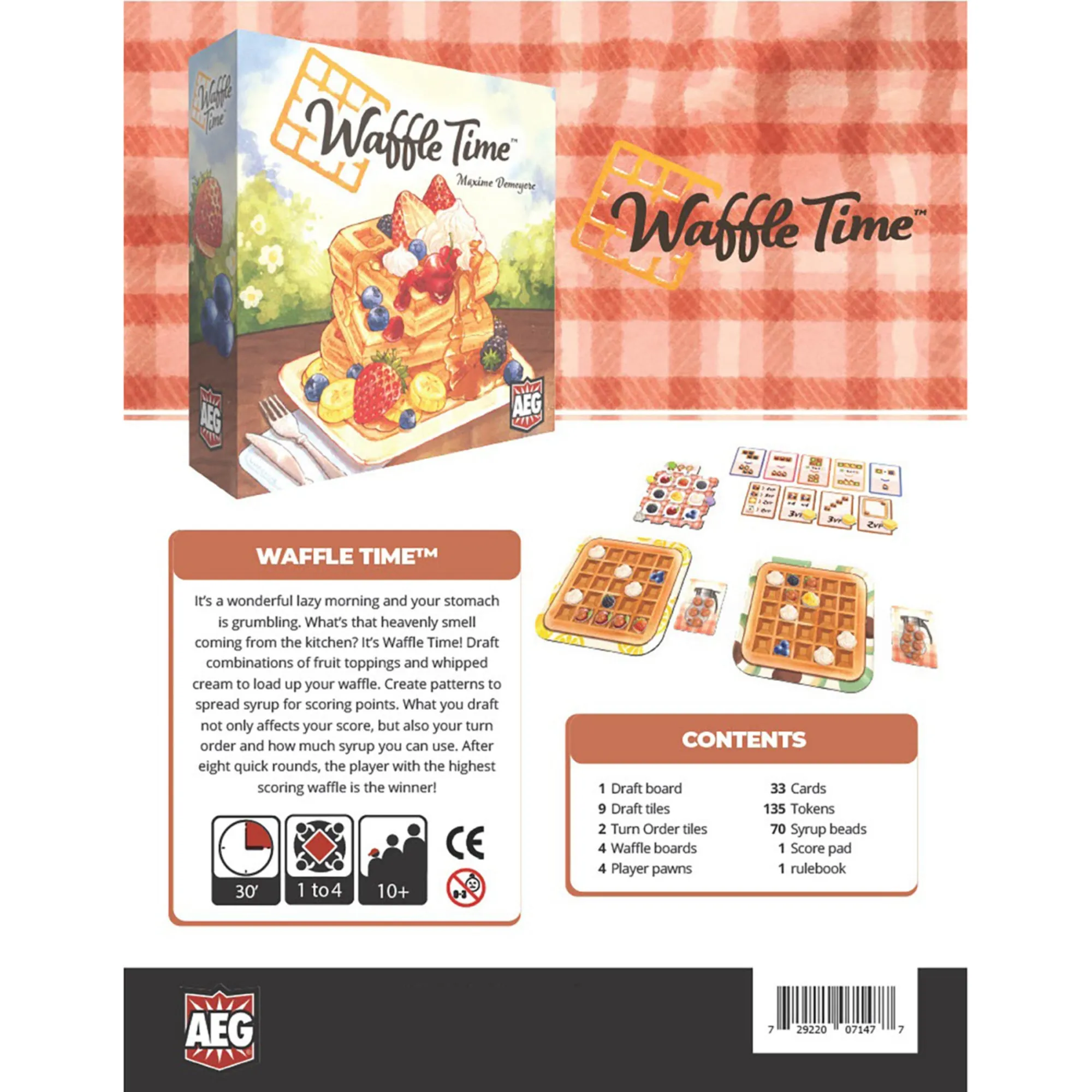 Waffle Time Family Tile Placement Strategy Game