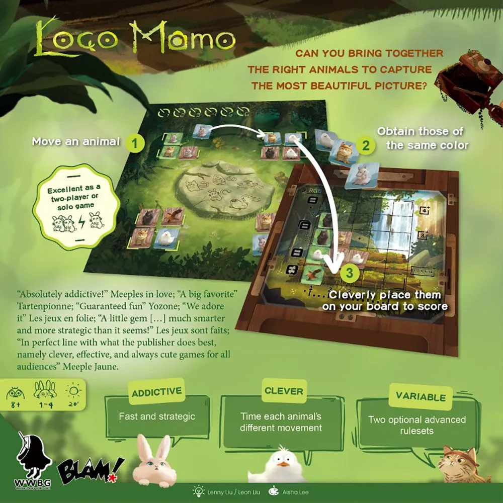 Wonderful World: Loco Momo Captivating Family Card Game, Ages 8 , 1-4 Players